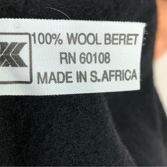 French black beret wool hat - Picture 3 of 11